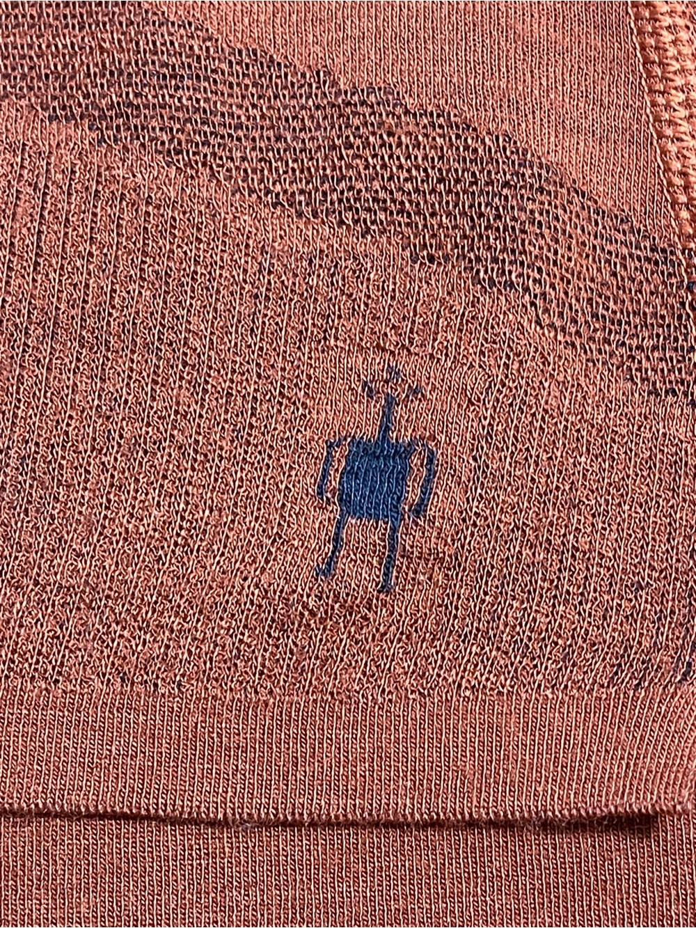 Smartwool Intraknit Rust Orange & Navy Long Sleeve Knit Top Women’s Size Medium - Picture 4 of 10